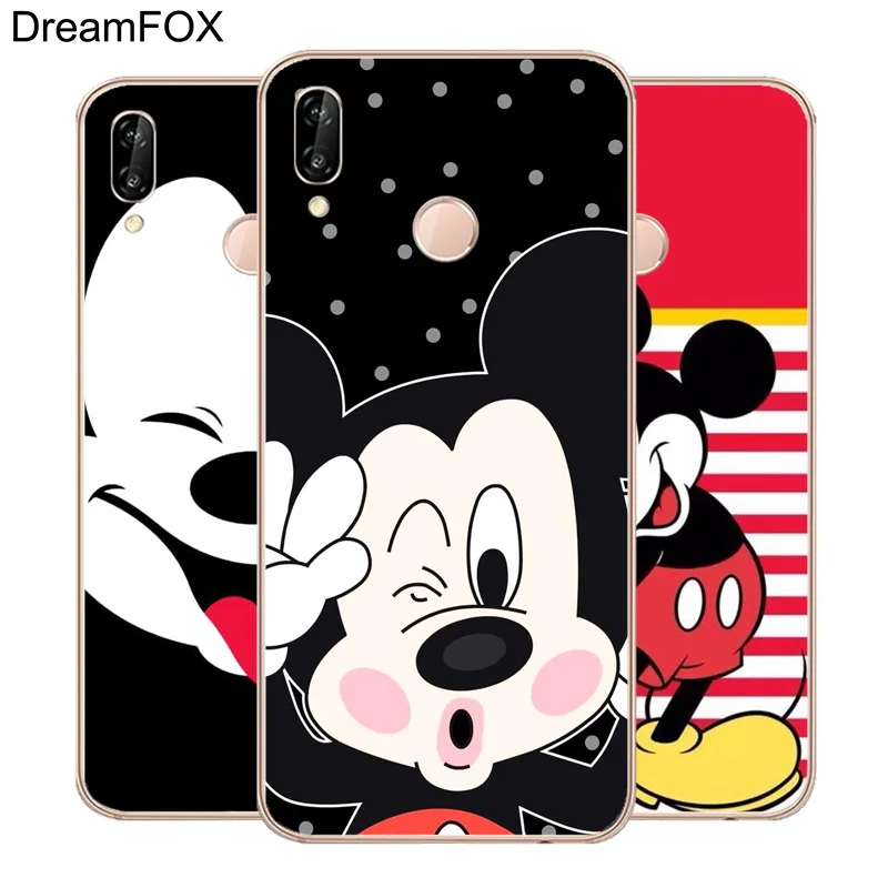 

DREAMFOX M261 Mickey Mouse Minnie Soft TPU Silicone Case Cover For Huawei Honor 6A 6C 6X 7A 7C 7S 7X 8 Lite Pro