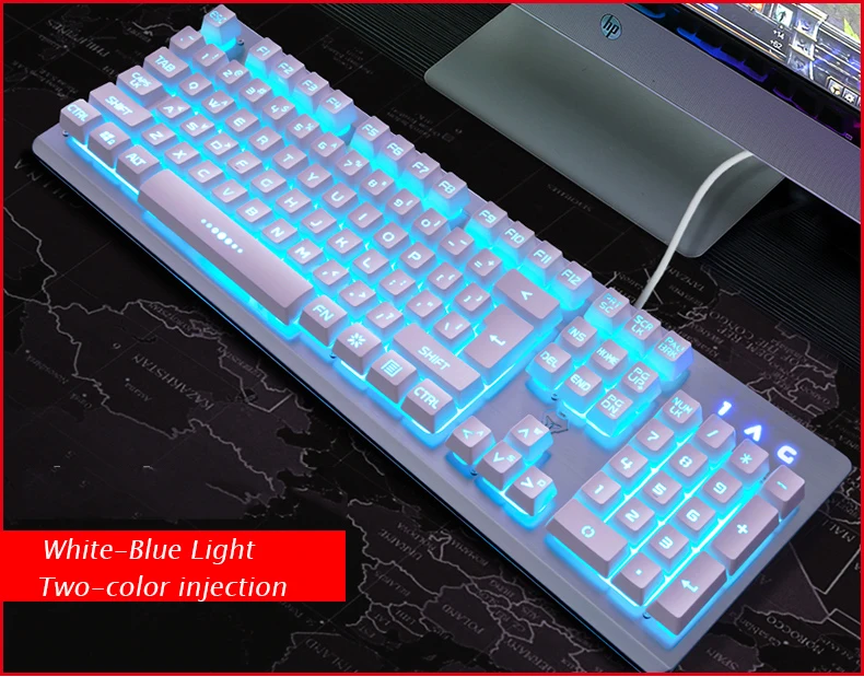Проводная игровая клавиатура RGB клавиатура с подсветкой Механическая чувство Smart Voice control клавиатура ПК Gamer Overwatch