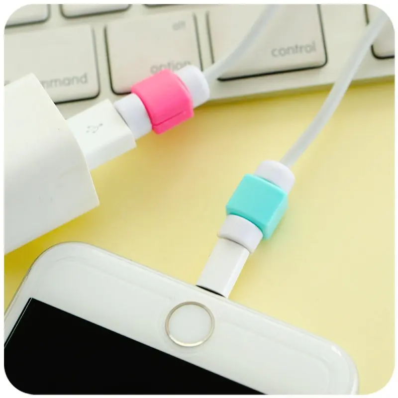 

4PCS Cable Protector Case For iPhone 6s 5 SE 6 5C 4 Charger Data Silicone Saver for Lightning 30-pin USB Cables Ipod Apple Watch