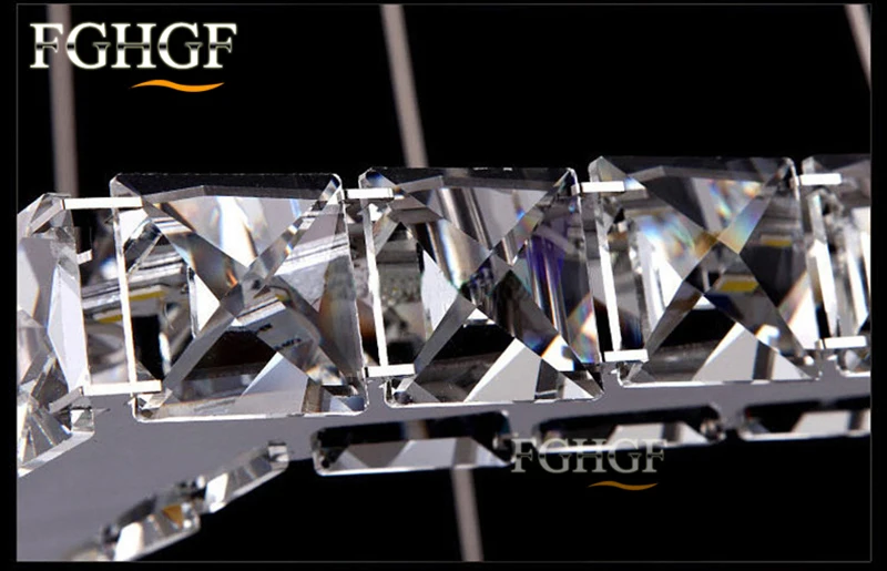new design LED crystal chandeliers 5 squares lustres lamp dinning room living room chandelier LED light Lustres de cristal Fast Shipping (6)