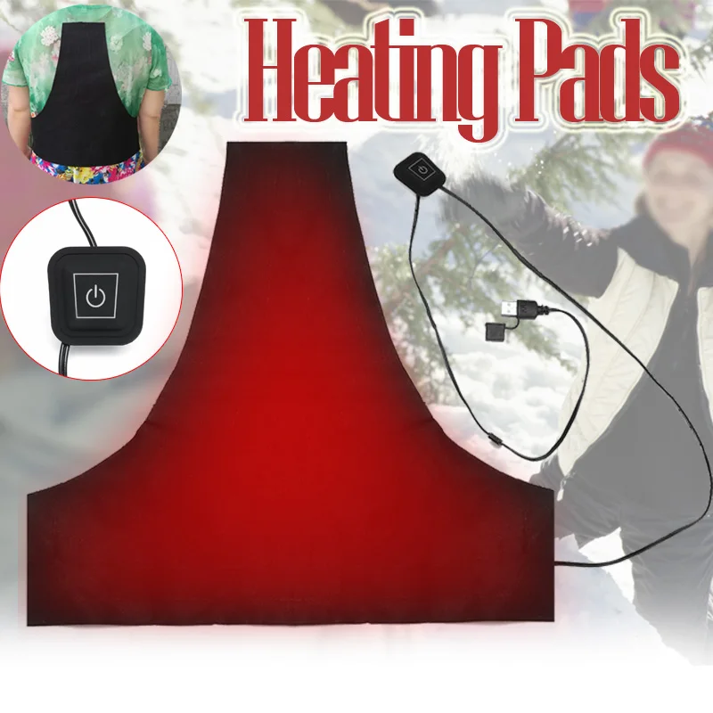 1 Set Washable USB Electric Heating Pad 3 Gear Adjustable DIY Thermal Clothing Outdoor Heated Jacket Vest Mobile Warm Gear