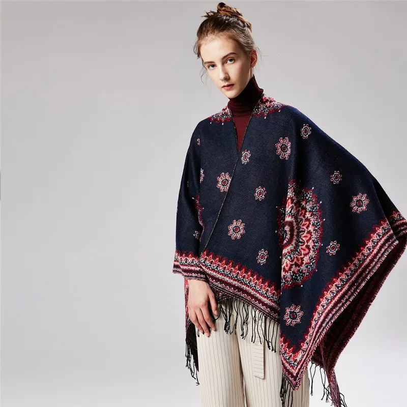 women poncho shawls  (1)
