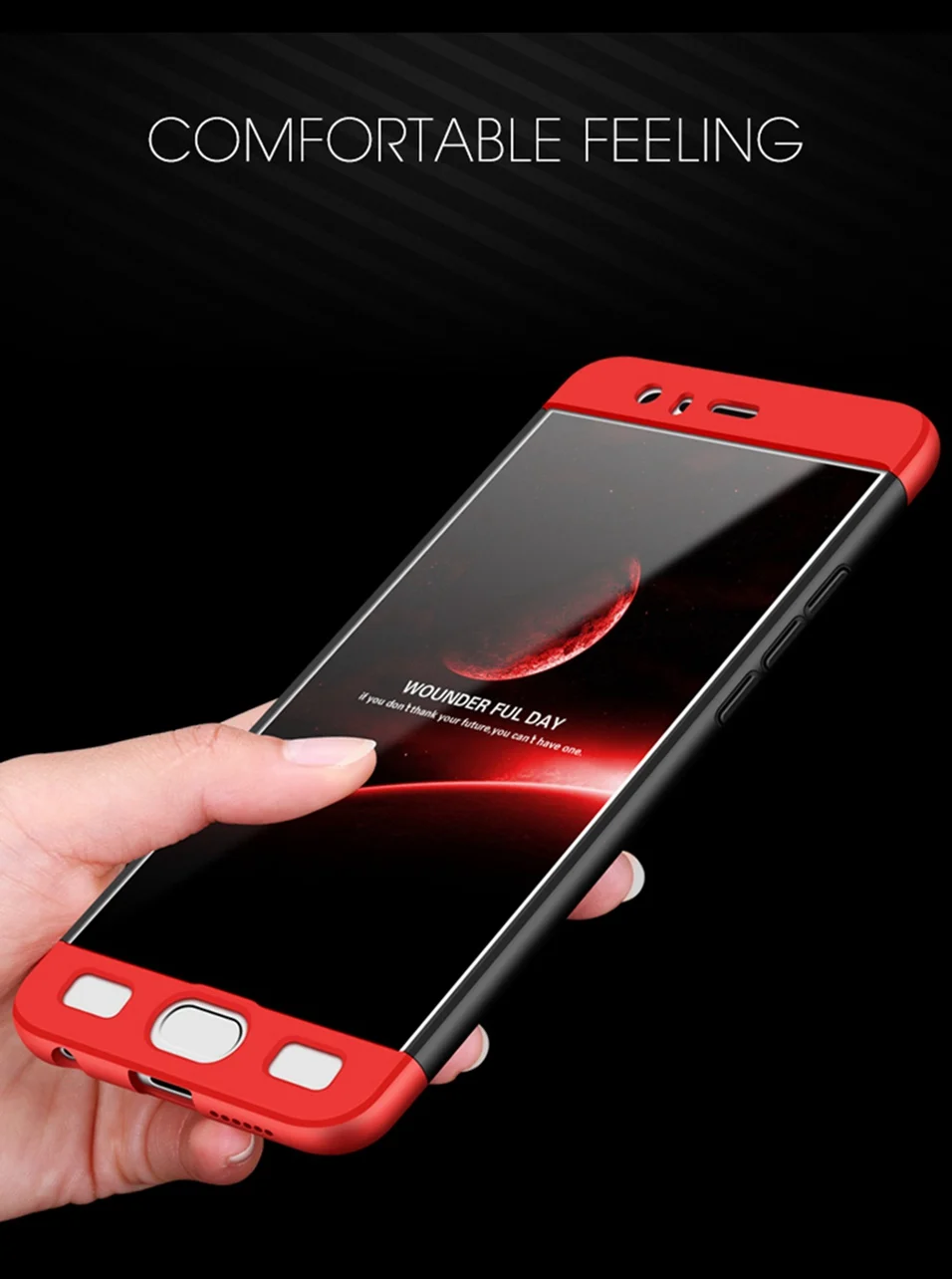 Reaoom for Huawei Honor 8 8 lite 9 Case Removable 360 degree full body protection Plain Coque for Huawei P9 P10 Cover Silicone   (4)