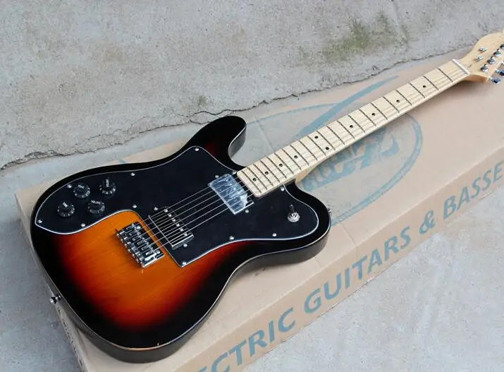 

Factory custom Left-handed Electric Guitar with Black Pickguard,HH Pickups,Maple Fretboard,Chrome Hardwares free shipping