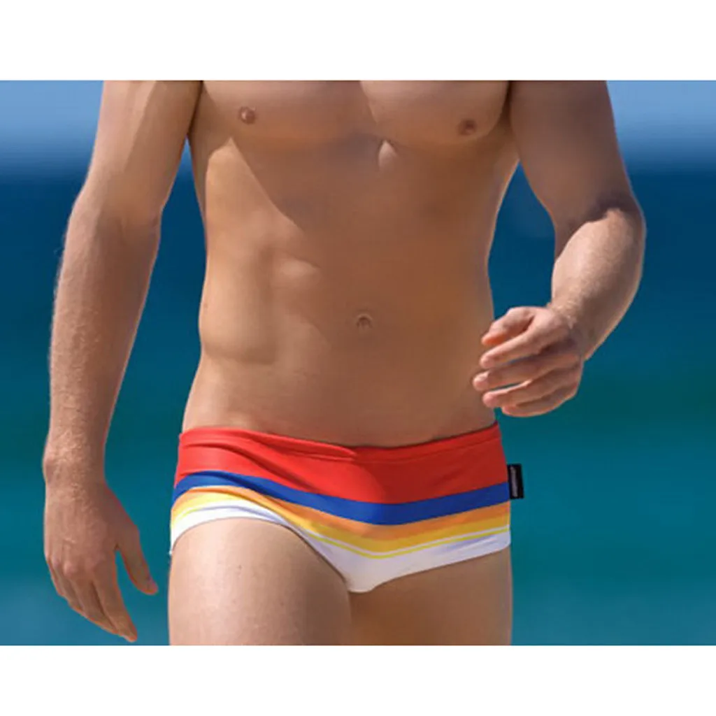 Летние мужские плавки купальный костюм бикини maillot de bain одежда шорты для бассейна плавки-шорты сексуальные с низкой талией 2,0 - Цвет: B