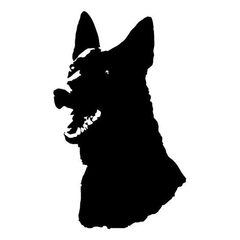 9,5*15,5 см немецкая овчарка стикер на машину с собакой наклейка смешная собака автомобиль Стайлинг Аксессуары мотоцикл наклейка s C2-0506 - Название цвета: Черный