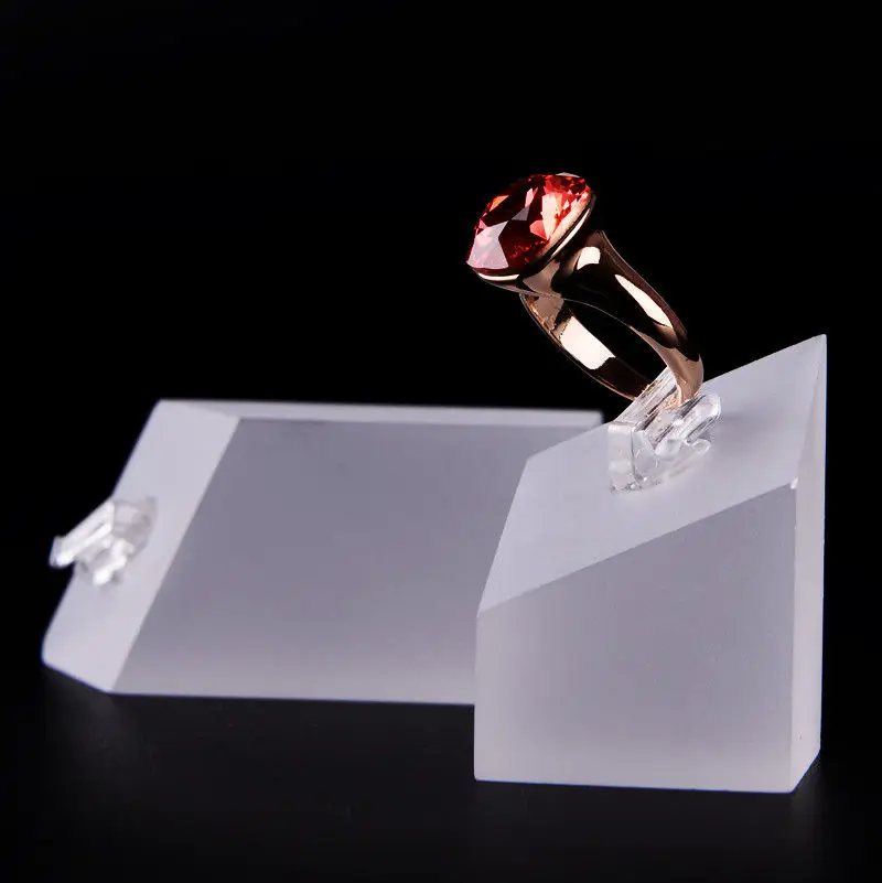 Oirlv 2PCS Acrylic Rings Finger Display Stands Holder Show Counter Showcase (4)