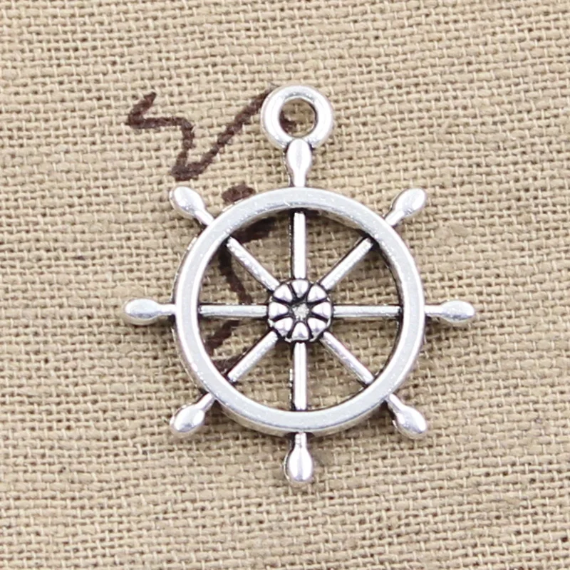 

6pcs Charms rudder helm 27x23mm Antique Tibetan Silver Bronze Pendant Findings Accessories DIY Vintage Choker Necklace
