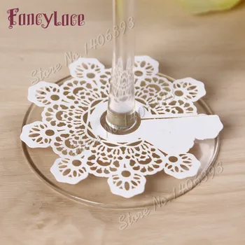 

60PCS New Design Snow Christmas Party Decoration,Royl Wine Glass Decoration or Bookmark Laser Cut Unique Wedding Party Decor