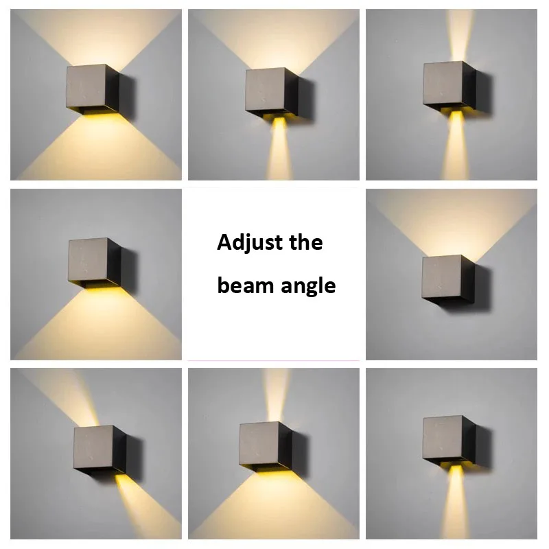 DHL-Shipping-6W-12W-IP65-Waterproof-Aluminum-LED-Outdoor-Wall-Lamp-Up-and-Down-Adjustable-Lighting