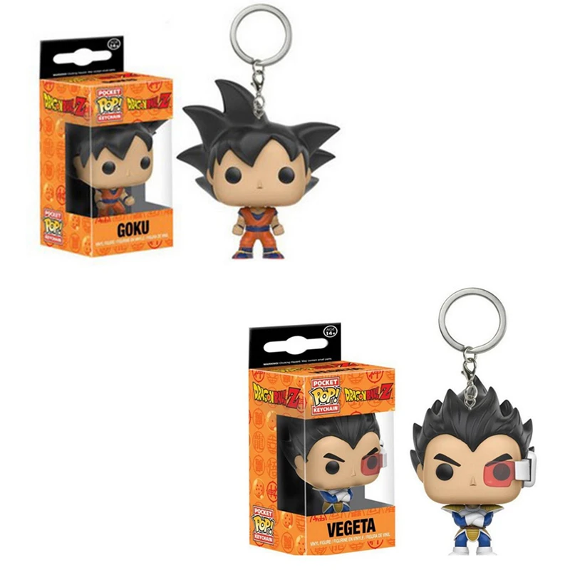 

Funko Pop Pocket Dragon Ball Keychain Goku Vegeta Action Figure Toys