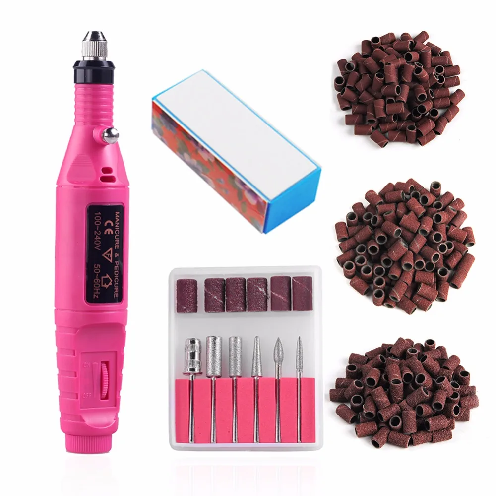 

1 Set Professional Electric Nail Kit Nail Drill Pen Pedicure Bits Acrylic UV Gel Buffer File Polish Nail Art Tools Kit
