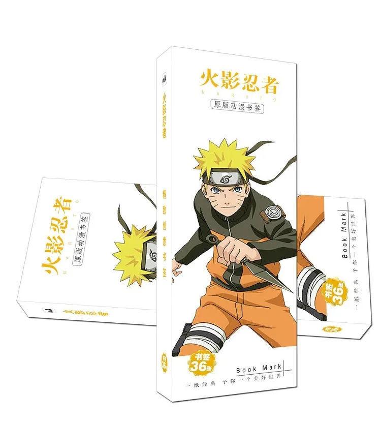 36Pcs-Set-Japanese-Anime-Naruto-Paper-Bookmark-Stationery-Bookmarks-Book-Holder-Message-Card-Gift-Stationery (2)