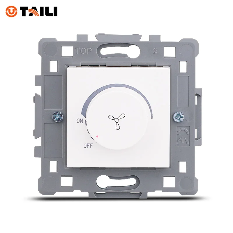 

Wall Switch Fan Switch Fan Speed Controller Regulation Function Keys DIY AC 110~250V 10A Home Decoration Wall Switch TAILI