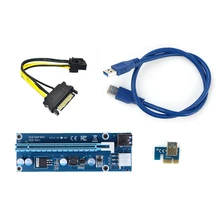 60/30 cm USB 3.0 PCI-E Express 1x 4x 8x 16x Extender Riser Card avec 15Pin sata 6Pin Câble D’alimentation riser pour BTC bitcoin minière