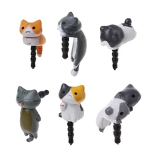 Мобильный телефон 3,5 мм Интерфейс Анти Пыль милый кот Пылезащитная заглушка универсальный портативный