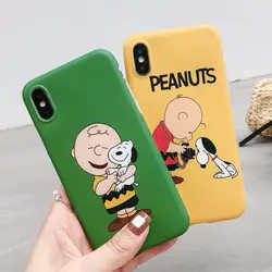 Силиконовый чехол Snoopys для iphone 8 8 plus 7 7 Plus, чехол для телефона для iphone 6 S 6s Plus X XR XS Max, защитный чехол Funda Capinha