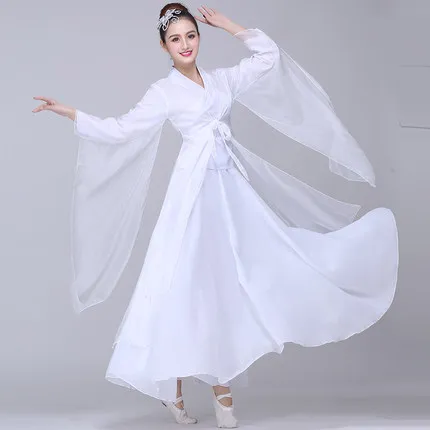 Женский этнический классический танцевальный костюм Hanfu TB18708 элегантный белого
