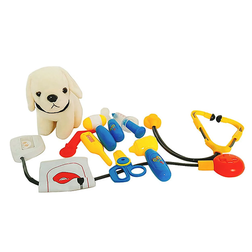 kids toys Colourful doctor Set Veterinarian pretend play Doctor toys Set with Plush Dog Care Accessories Toys for children