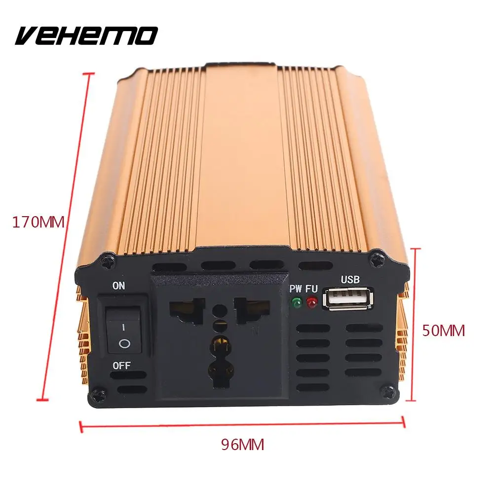 Vehemo 4000W DC12V To AC220V Converter Truck Car Power Inverter Car Inverter Premium Stable Automobile USB