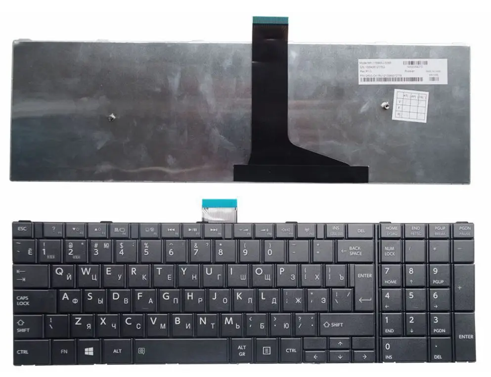 GZEELE новая клавиатура для ноутбука Toshiba Satellite C50D C50-A C50-A506 C50D-A C55 C55T C55D C55-A C55D-A русской клавиатуры ноутбука - Цвет: Черный