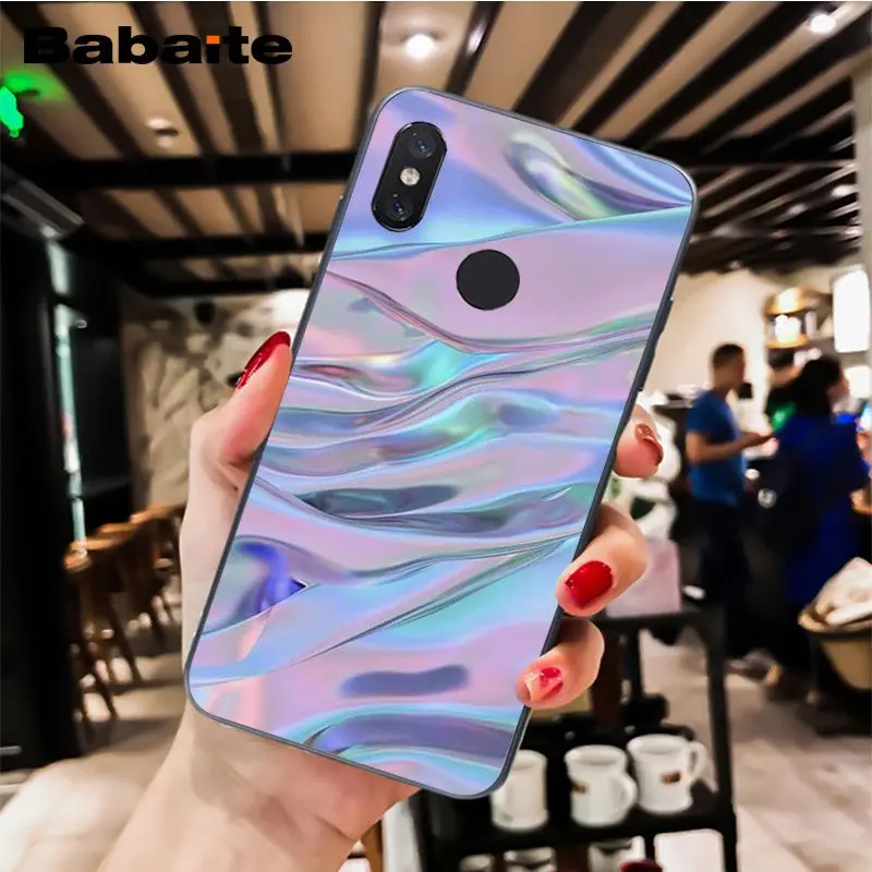 Babaite rainbow iridescent holographic Phone Case Cover for Xiaomi MiA1 A2 lite F1 Redmi8 4X 5Plus S2 Note7 8Pro 5A 6A