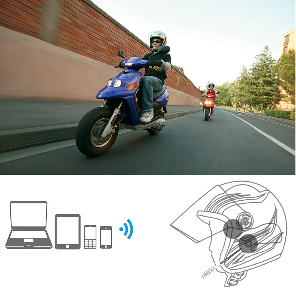 Беспроводные Bluetooth наушники, профессиональные наушники для мотоциклетного шлема, гарнитура с HD Micphone, Bluetooth гарнитура для внутренней связи