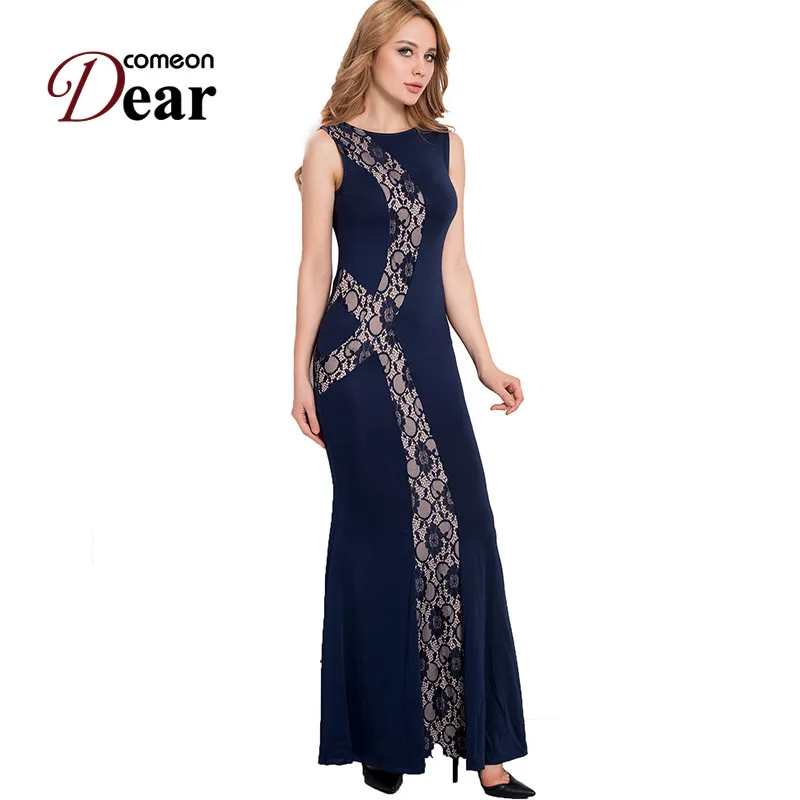 Buy Cheap RB80054 Special design elegant long dress summer style women dress o-neck sleeveless floor - length 2017 new maxi dress