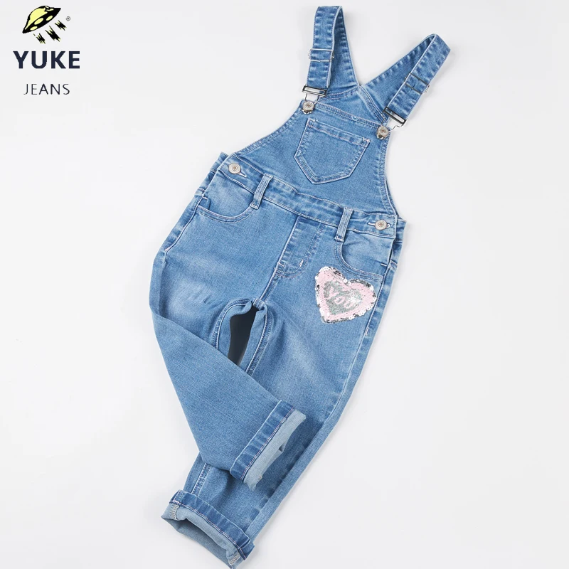 YUKE/новые джинсы для маленьких девочек, детские свободные удобные эластичные джинсы для отдыха, для детей 1-5 лет, в полоску, I34503