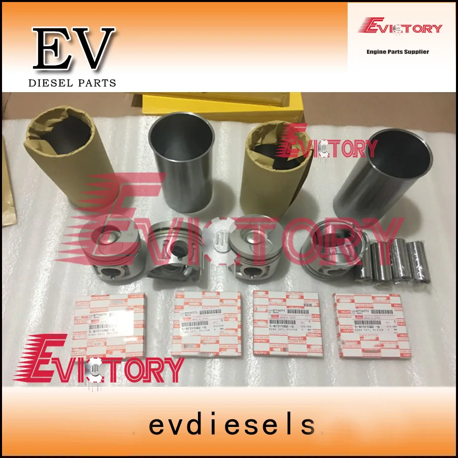 

For Isuzu 4JB1 4JB1T cylinder liner kit piston+ring+cylinder sleeve