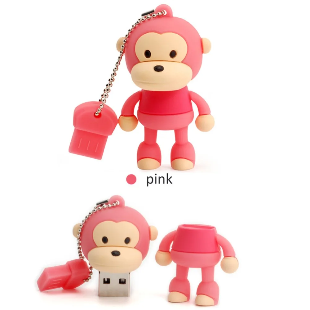 LEIZHAN симпатичный USB флеш накопитель 4 ГБ 8 16 32 U диск забавный большой палец карта