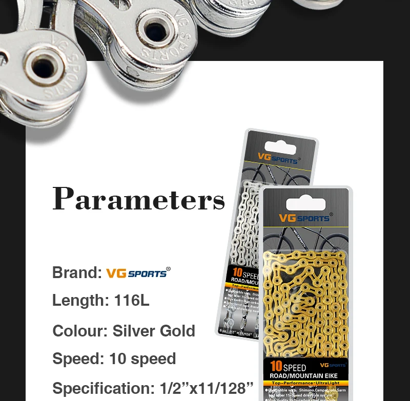 Top 2019 Hot New X9EL/ X10 EL/ X10SL / X11EL / X11SL chain 116 links 9/10/11 / speed silver / gold for mtb Road bicycle bike chain 9