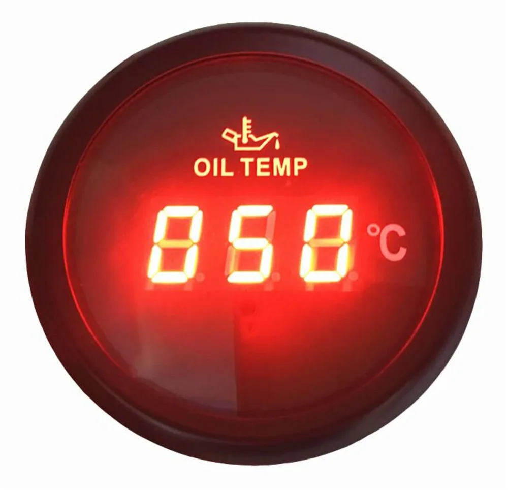 1pc 100 Brand New 52mm Digital Oil Temperature Gauges 9 32v Waterproof