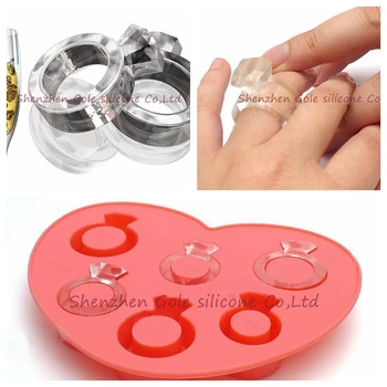

300pcs/lot Ice Tray Diamond Love Ring Ice Cube Style Freeze Ice Mold Ice Maker Mould PTSP
