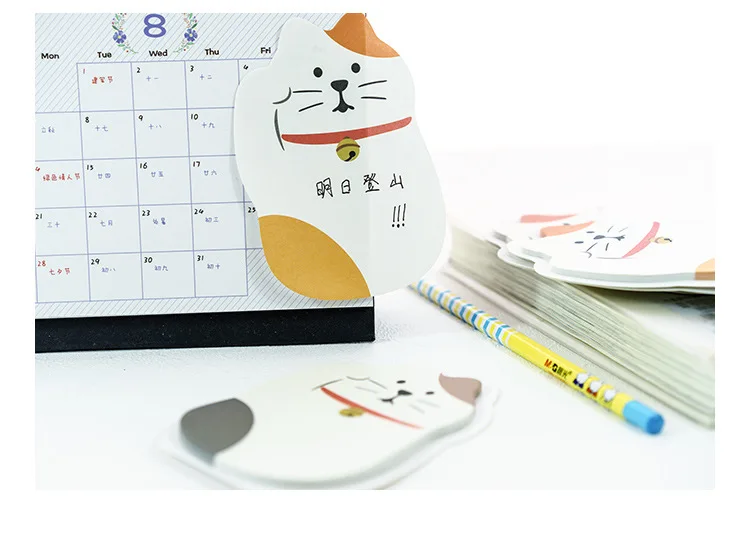 30 страниц Kawaii Lucky Cat блокнот для заметок Sticky Notes школьные канцелярские принадлежности