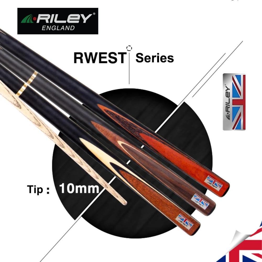

RILEY RWEST 3/4 Piece Snooker Cue Kit with Case Extension 10mm Deer Tip Billiard Snooker Stick High-end Excellent Handmade 2019