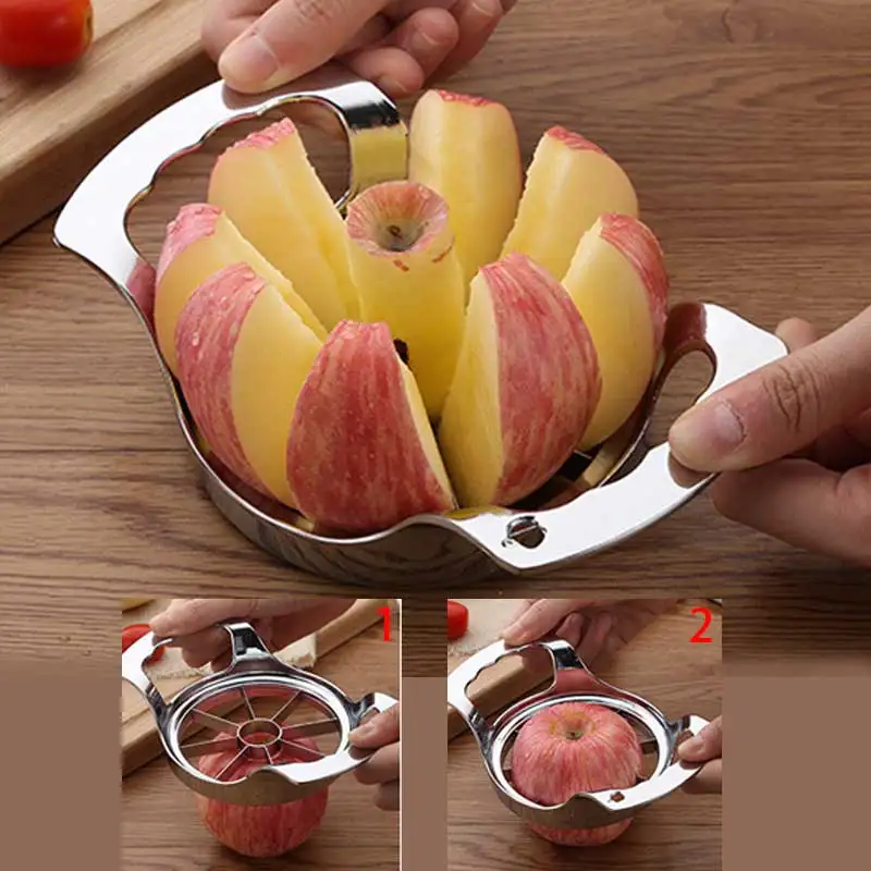 

304 Stainless Steel Apple Cutter Slicer Easy to Cut Slice Apples Fruit Vegetable shredder salad Tools kitchen accessories Gadget