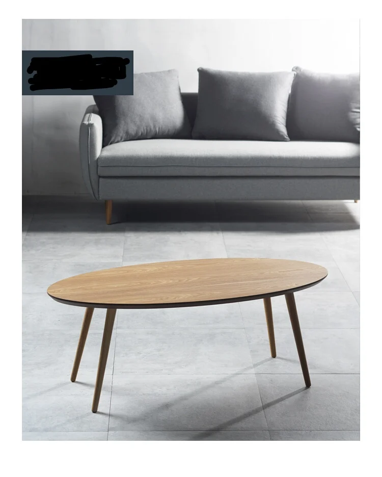 Кофе таблицы Гостиная мебель домашняя мебель твердой древесины овальный стол чайный столик basse минималистский диван столик 120*59*44 см