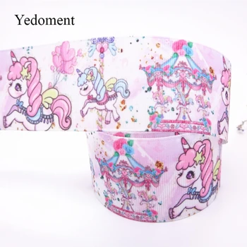

10 Yards 1" 25MM/1.5" 38MM Merry-go-round Balloon Printed Grosgrain Ribbon For Crafts DIY Hair Bows Birthday Decoration M1931903
