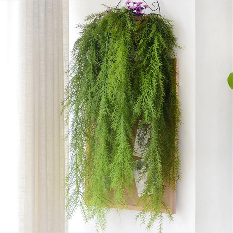 4 8 10 de descuento agujas grandes de pino verde para colgar plantas artificiales de interior para flores de plastico decoracion para fiesta de