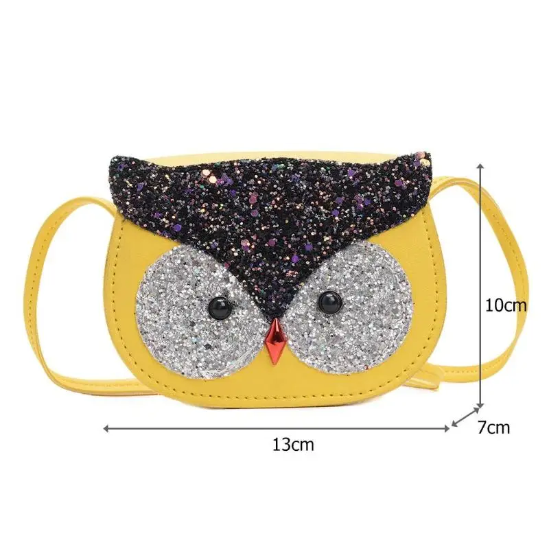 Детская сумка на плечо для маленьких девочек, милые блестящие сумки через плечо в форме птицы, детская кожаная сумка через плечо для девочек