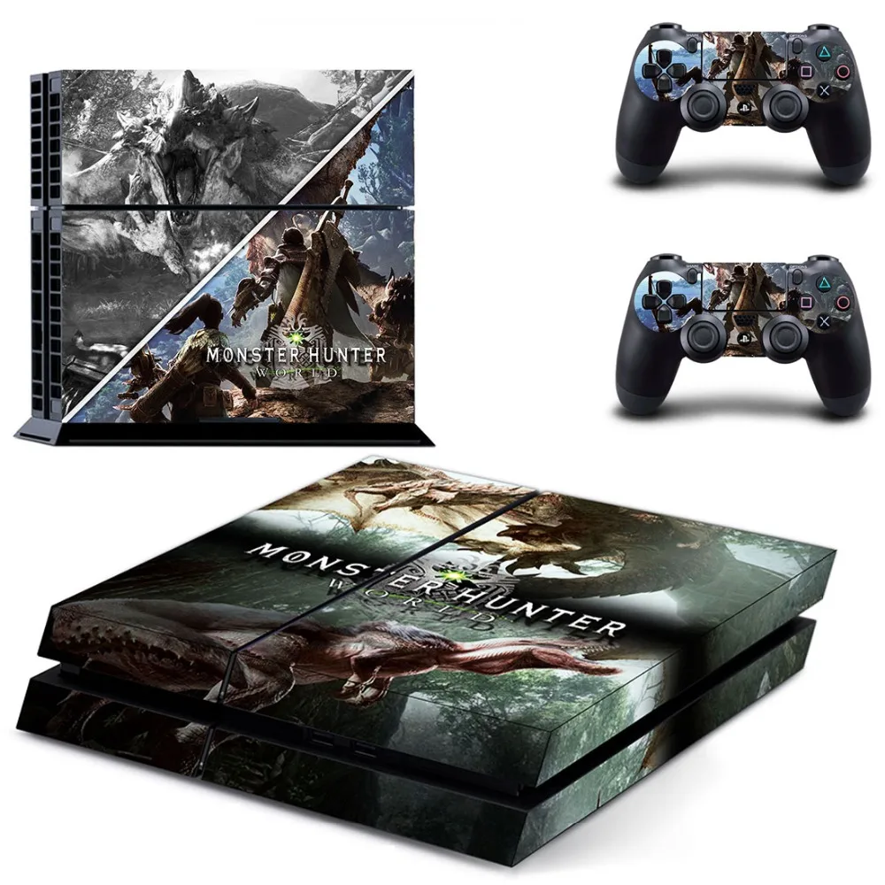 Monster Hunter World MHW PS4 наклейка на кожу Виниловая для Sony Playstation 4 консоль и 2 контроллера