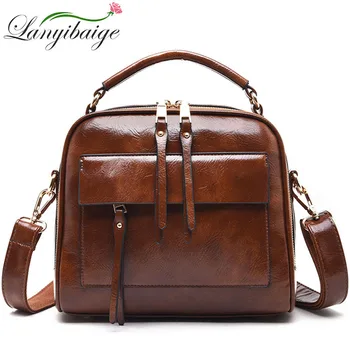 

Woman Bags 2019 Crossbody Bags For Women Retro Vintage Ladies Leather Handbags Women Shoulder Bag Female Casual Tote Bag Sac