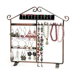 В форме домика Подставка для ювелирных изделий дисплей серьги ожерелье Органайзер подвесной держатель модный