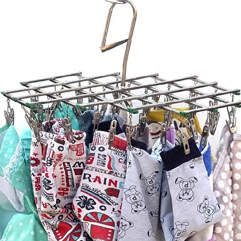 35 Clothespins Clothes Pegs Windproof Laundry Hanger Collapsible