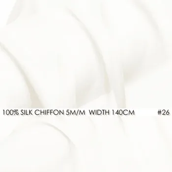 

WHITE SILK CHIFFON FABRIC 6momme Width 55"-140cm 100% Natural Silk Chiffon Fabric For Wedding Dress Silk Gauz Natural White NO26