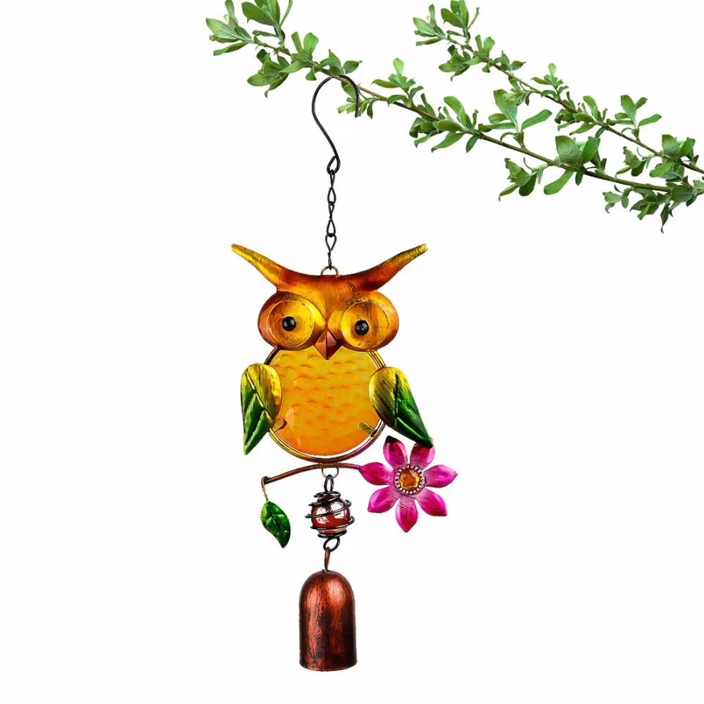 H& D подвесные украшения сова эмалированное стекло украшения колокольчики домашний сад Декор коллекционный подарок на новоселье