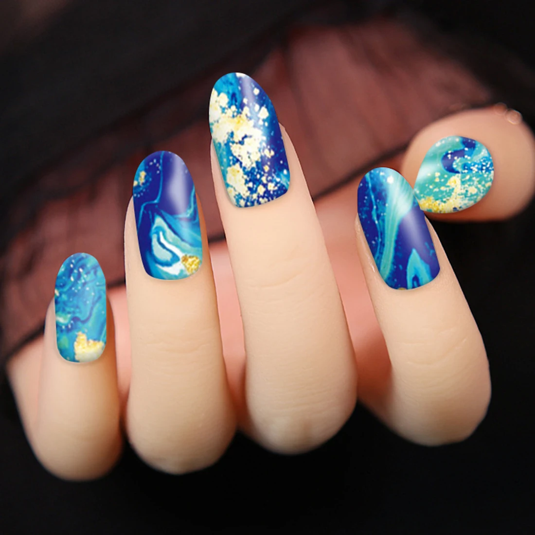 1 Big Sheet Water Transfer Decals 12 Designs Gradient Marble Pattern