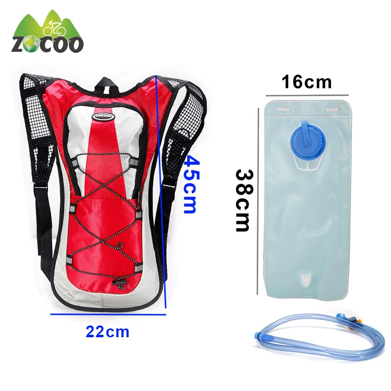 Zocoo ciclismo agua de la bicicleta bolsa mochila carretera/горный велосипед Спорт agua corriente vejiga внешнее оборудование