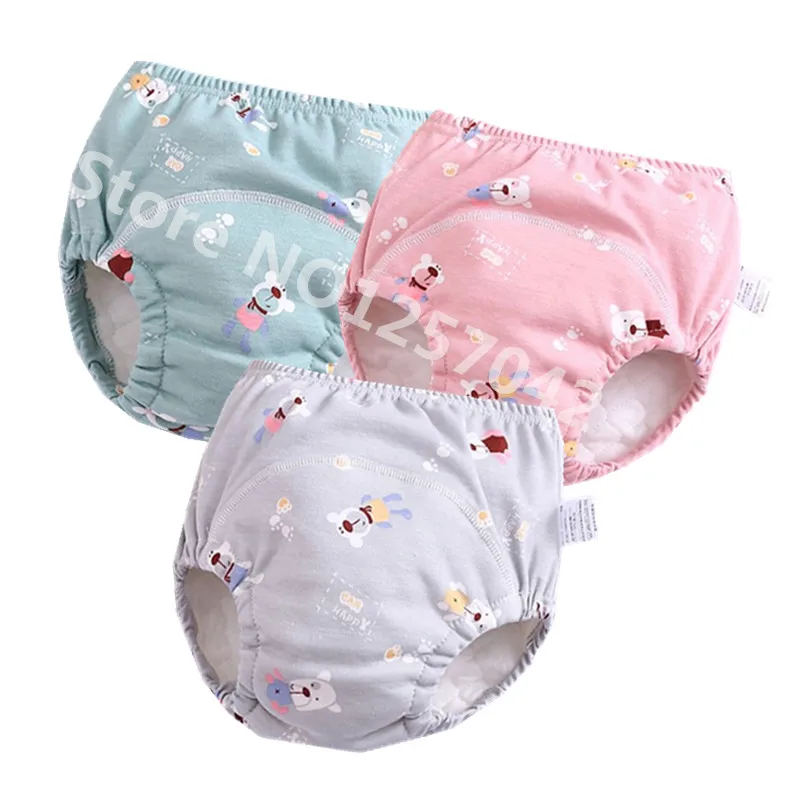 New 6Layers Crotch Baby Diapers Reusable Training Pants Washable Cloth ...